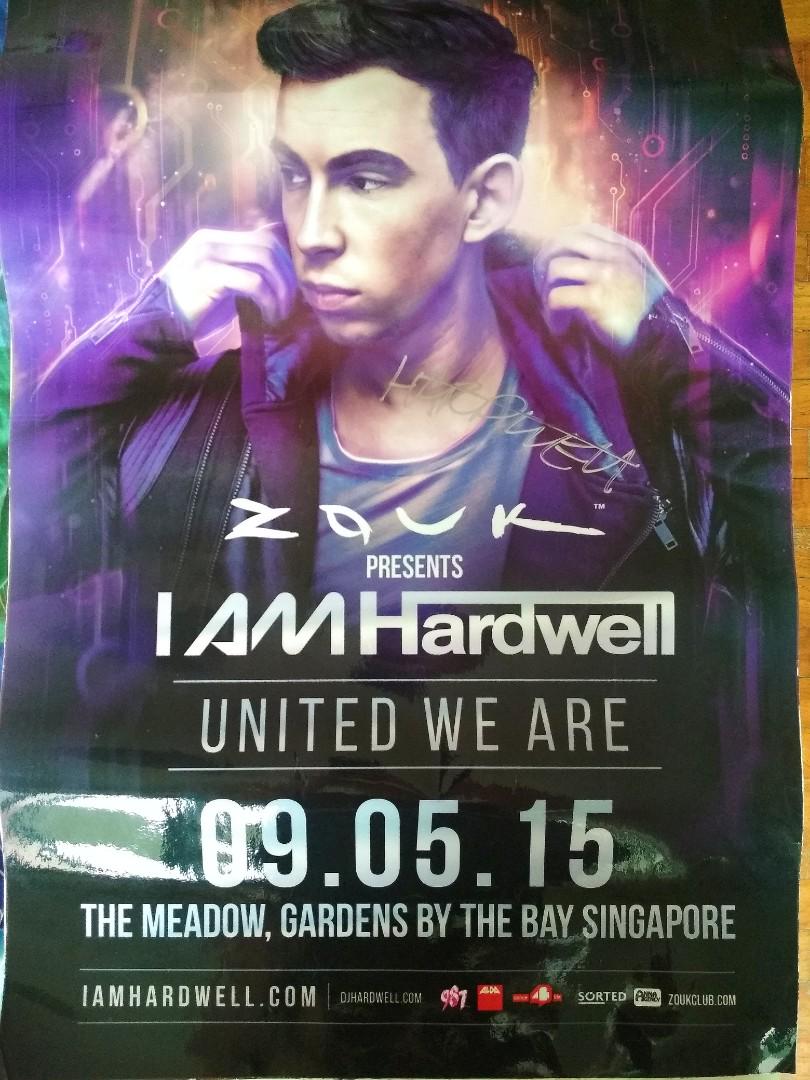 Autographed Hardwell Poster Music Media Cds Dvds Other Media On Carousell
