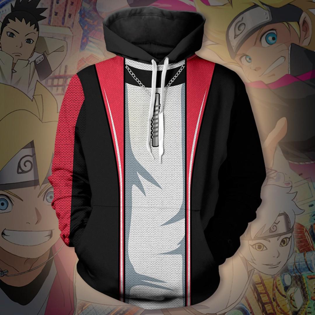  Naruto Shippuden Anime Cartoon Cosplay Men's Zippered