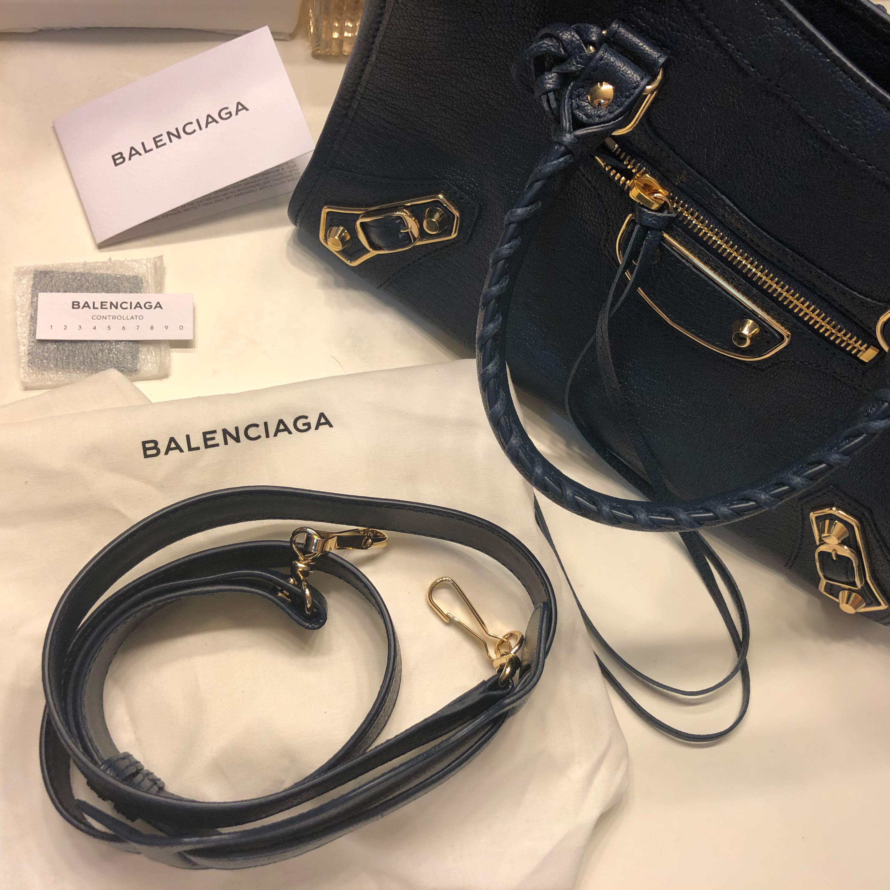 Balenciaga all black classic Metallic Edge City Bag  eBay