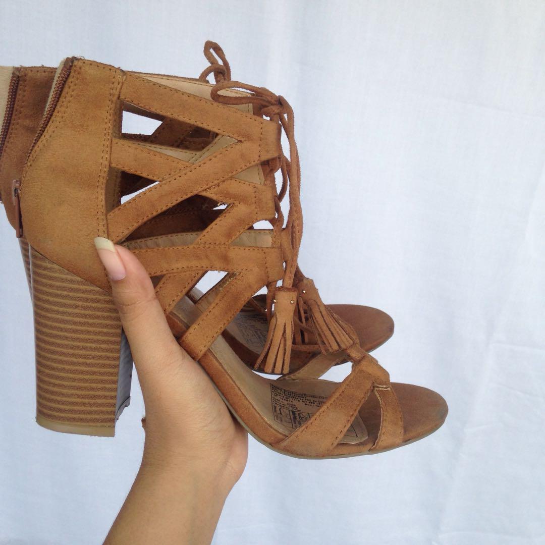 Brash Payless Boho Vintage Block Heels 
