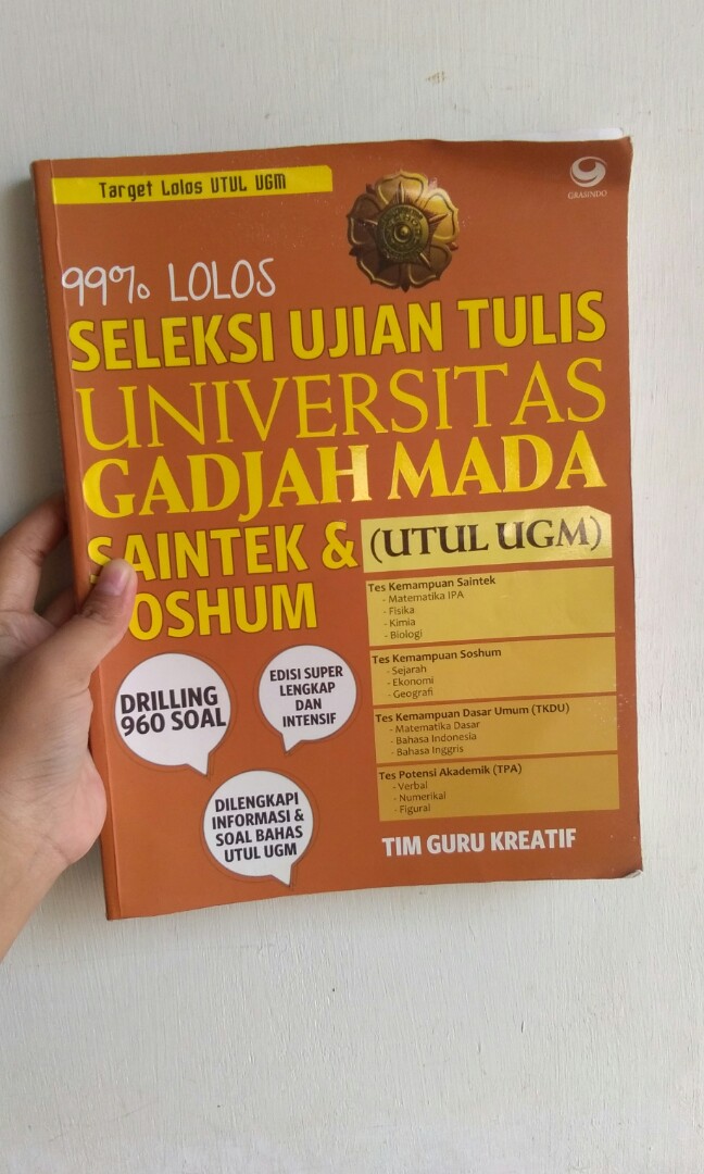 Buku Utul Ugm Grasindo Tips And Trick Kuota Masuk Soal Pembahasan Saintek Soshum Buku Alat Tulis Buku Pelajaran Di Carousell