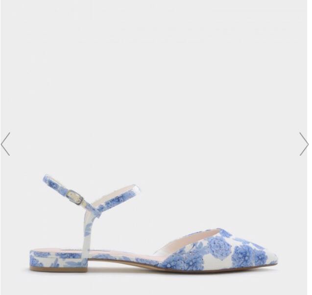 blue floral shoes