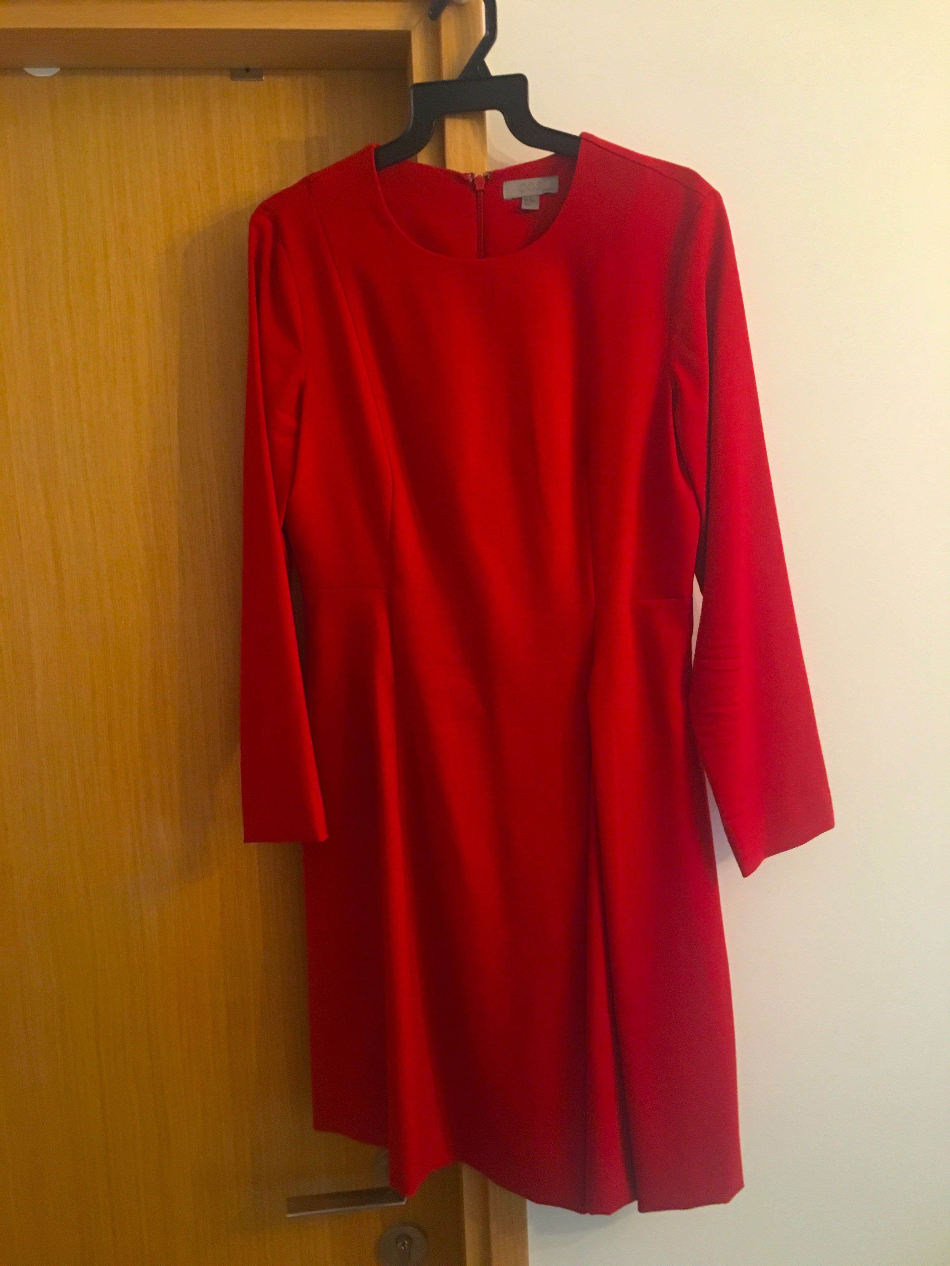 cos red dress