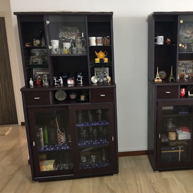 display cabinet cum bar cabinet, furniture, others on carousell