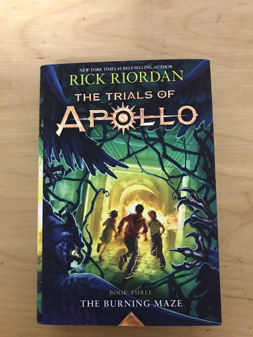 Hardcover Reserved Rick Riordan Trials Of Apollo Book 3 The Burning Maze Books Stationery Children S Books On Carousell