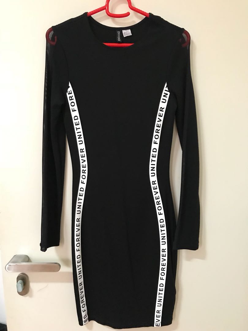 h&m fitted jersey dress