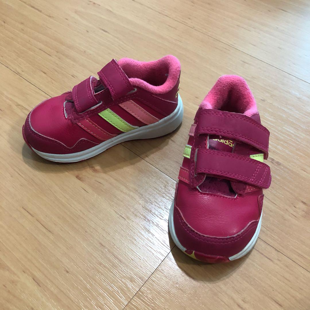 pink adidas infant shoes
