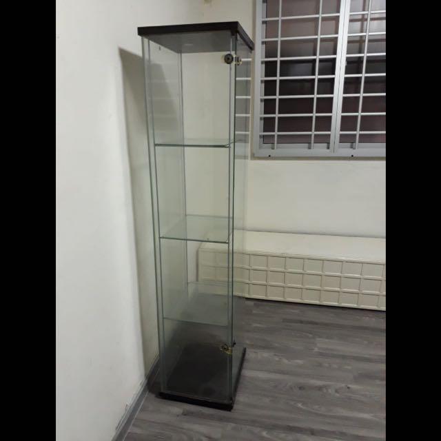 Ikea Glass Showcase Cabinet Furniture Shelves Drawers On Carousell