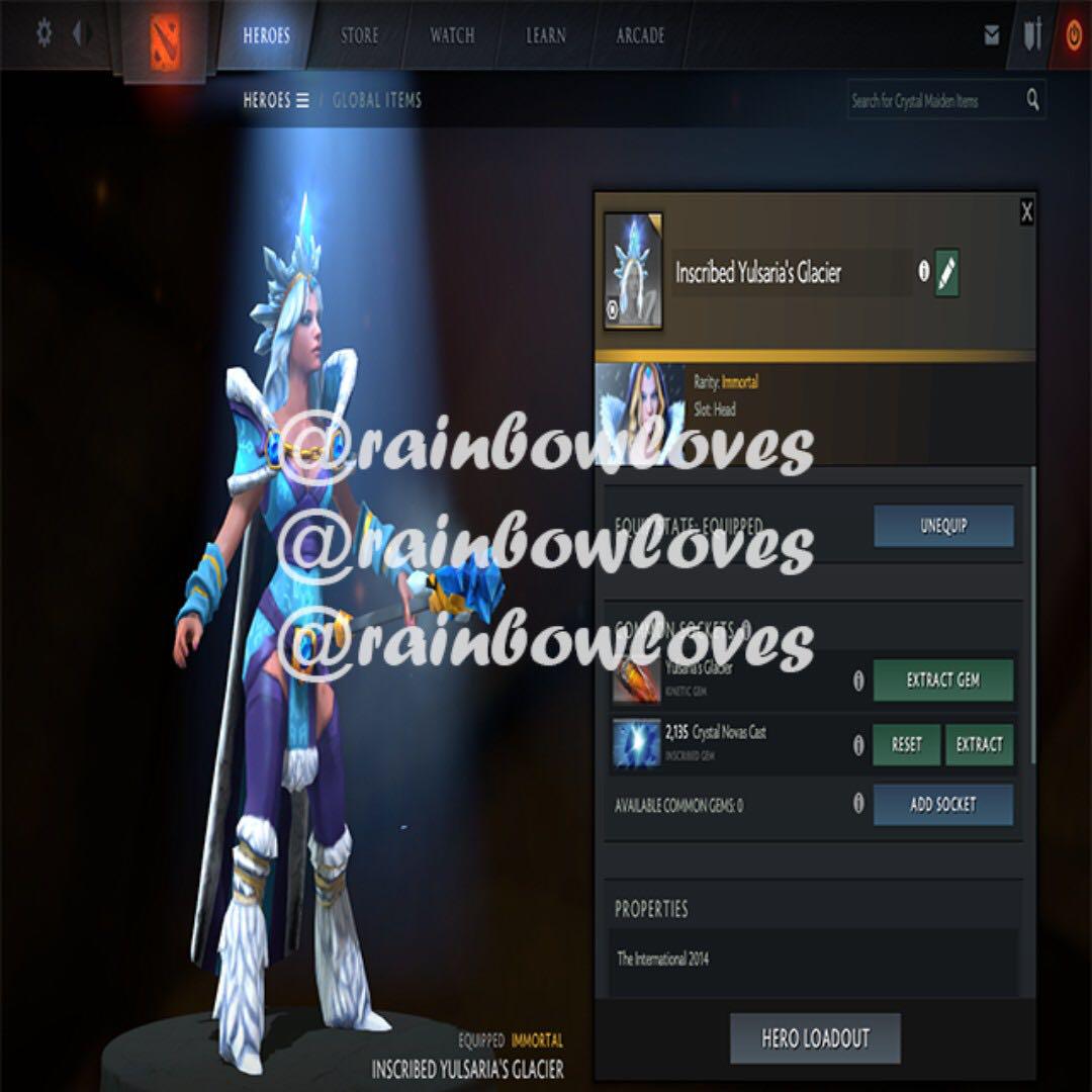 Inscribed Yulsaria S Glacier Crystal Maiden Cm Dota2 Immortal