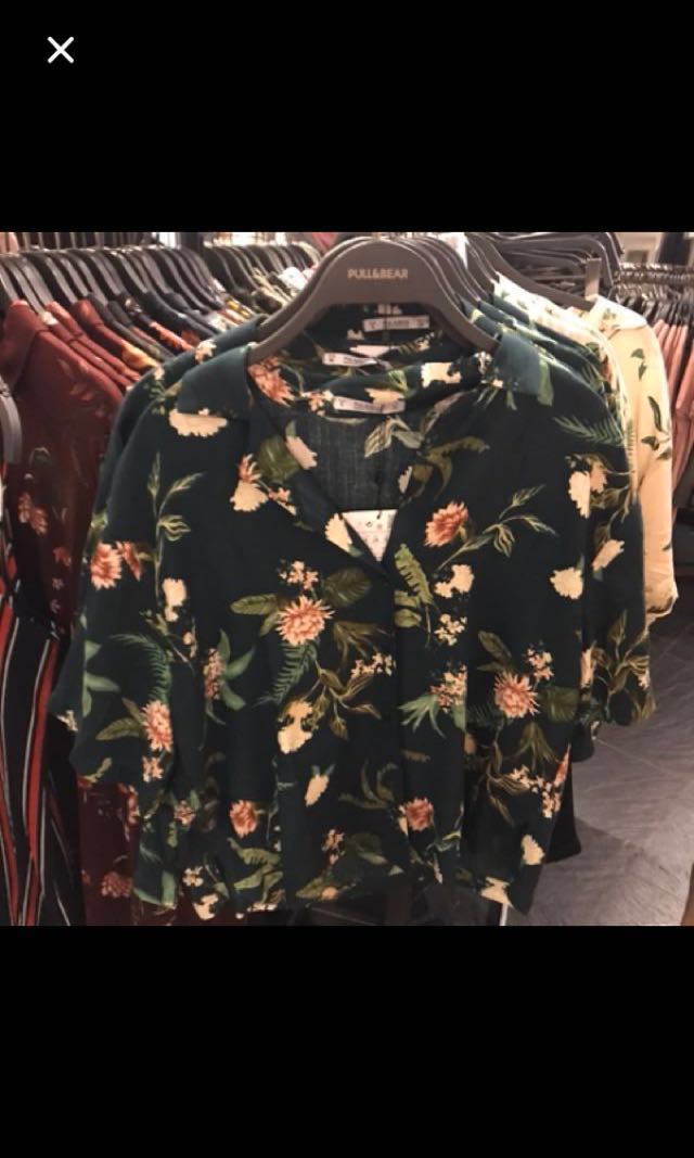pull and bear floral shirt