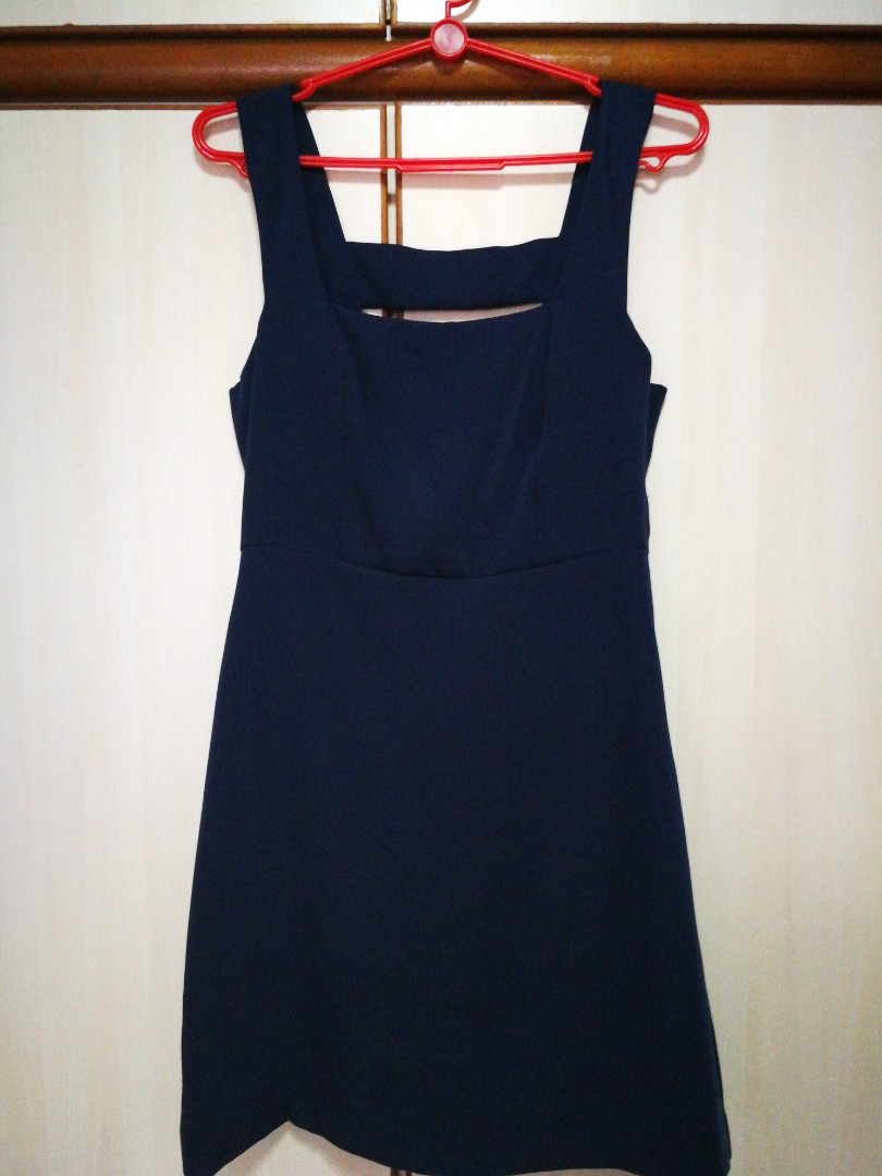 mango navy dress