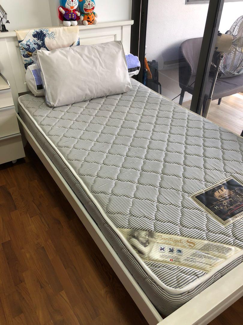 Maxcoil bed mattress + bed frame, Furniture & Home Living, Furniture