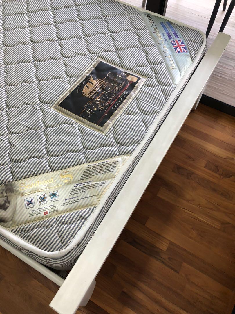 Maxcoil bed mattress + bed frame, Furniture & Home Living, Furniture