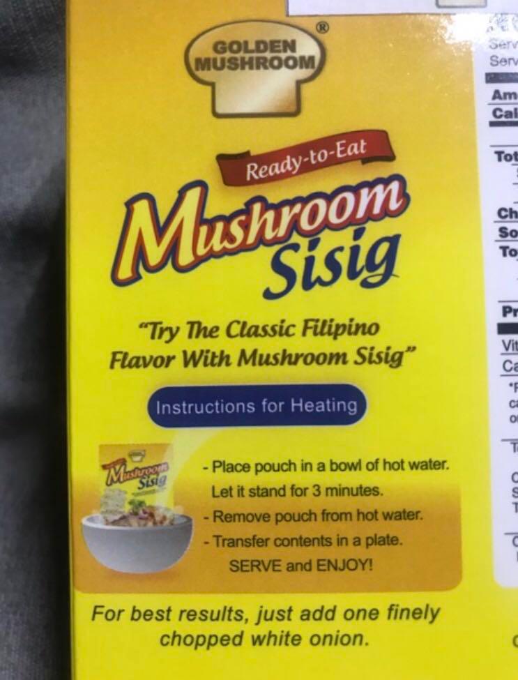 Mushroom Sisig (Ready to Eat), Food & Drinks, Local Eats on Carousell