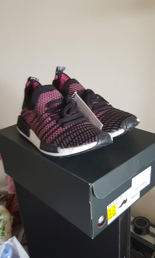 NMD R1 STLT PK Solar Pink and Black Authentic BNIB Men s Fashion Footwear Sneakers on Carousell