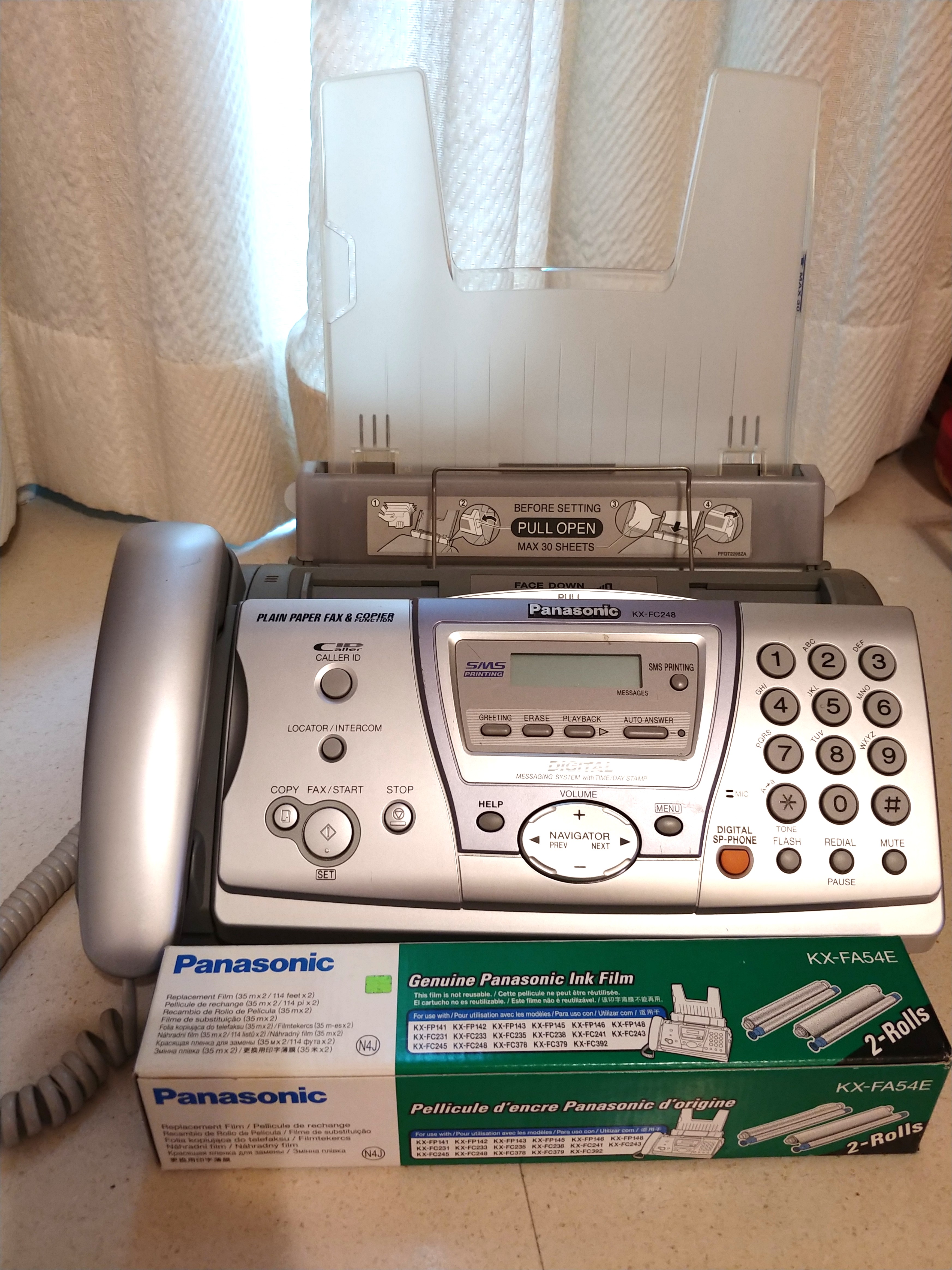Panasonic 樂聲牌KX-FC248 Fax machine 傳真機電話錄音機影印, 音響 
