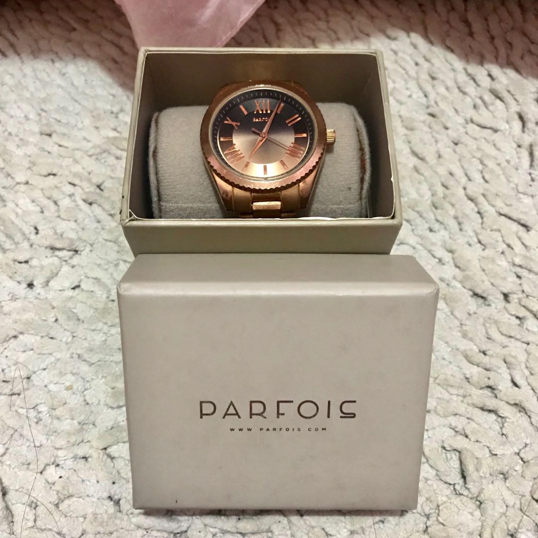 parfois rose gold watch