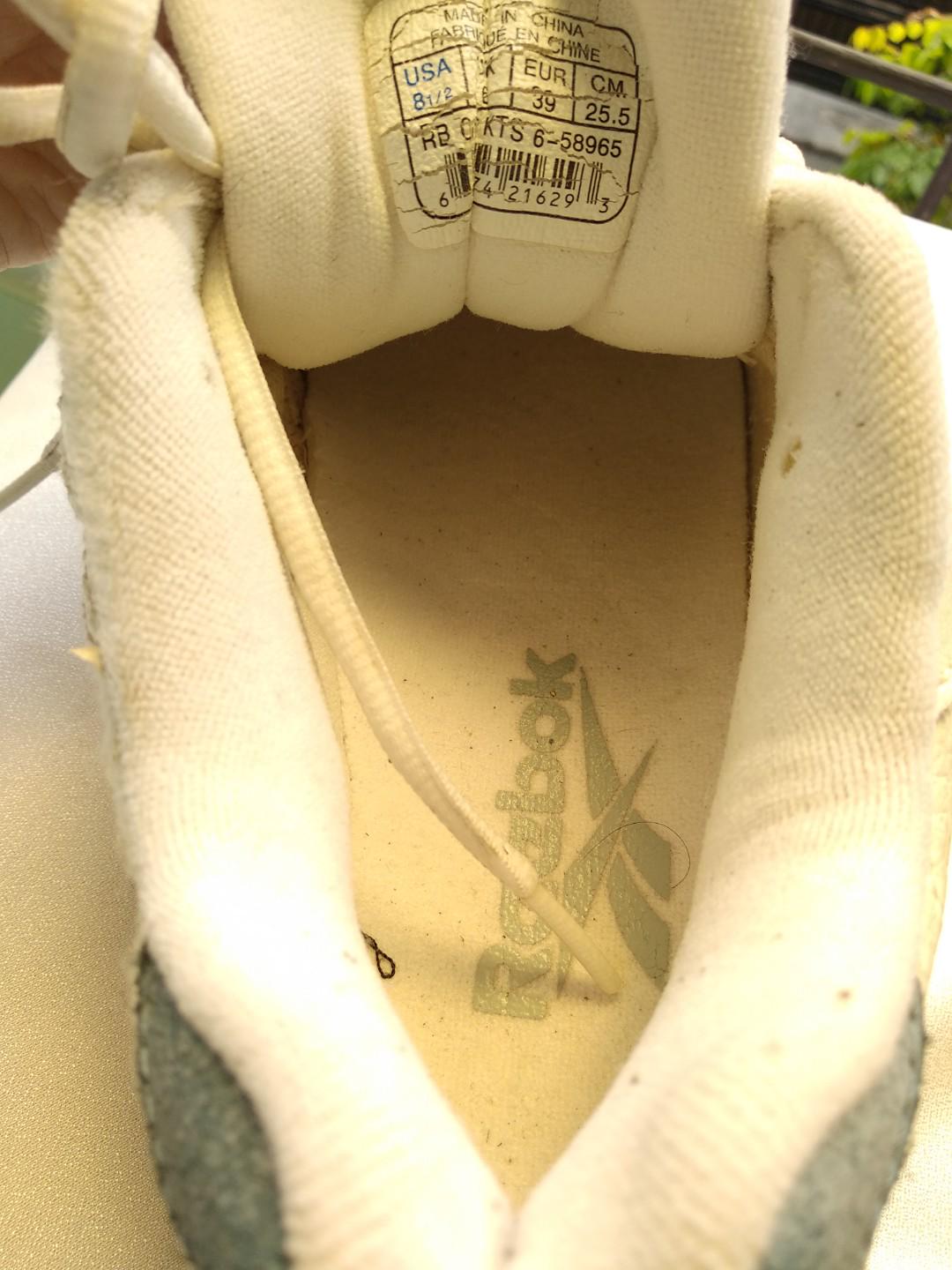 reebok white blue shoes