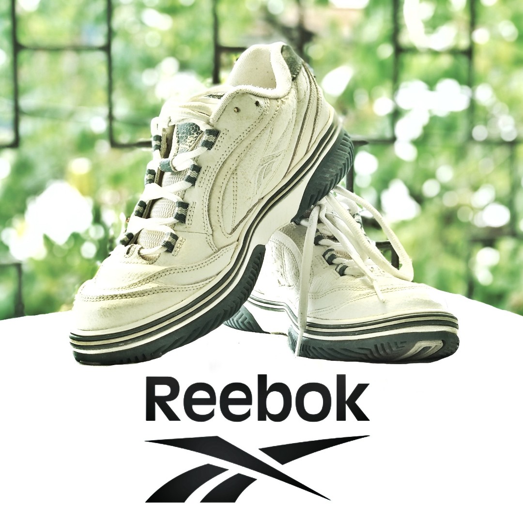 reebok white blue shoes