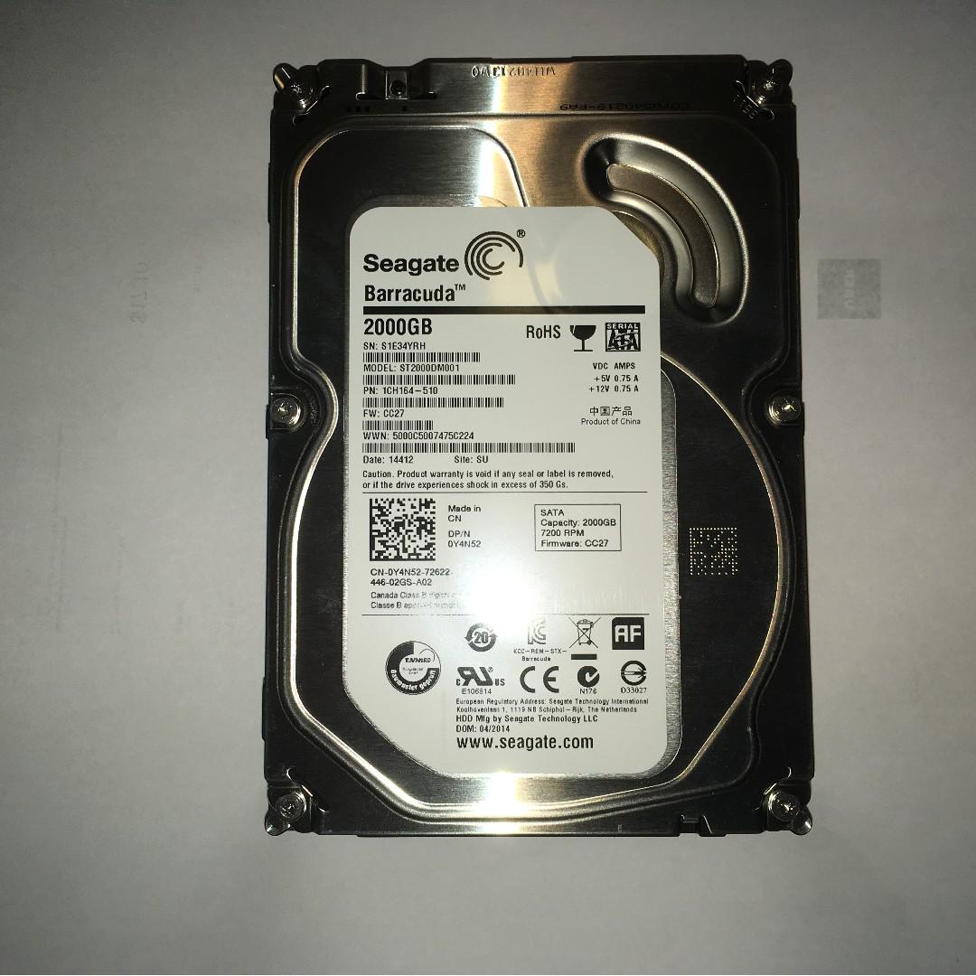 Seagate Barracuda 2tb Hdd Computers Tech Parts Accessories Hard Disks Thumbdrives On Carousell