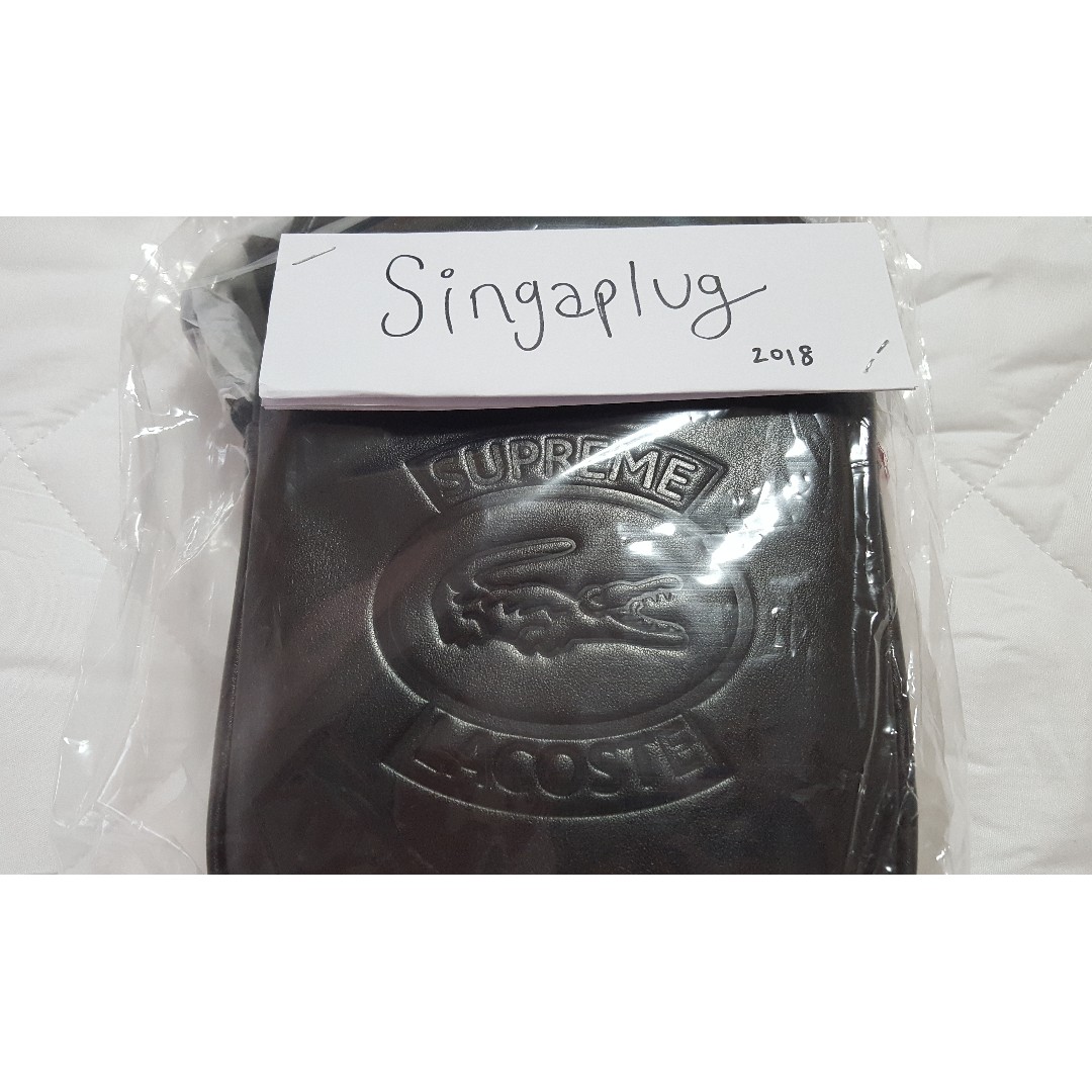 Supreme lacoste bag black sales