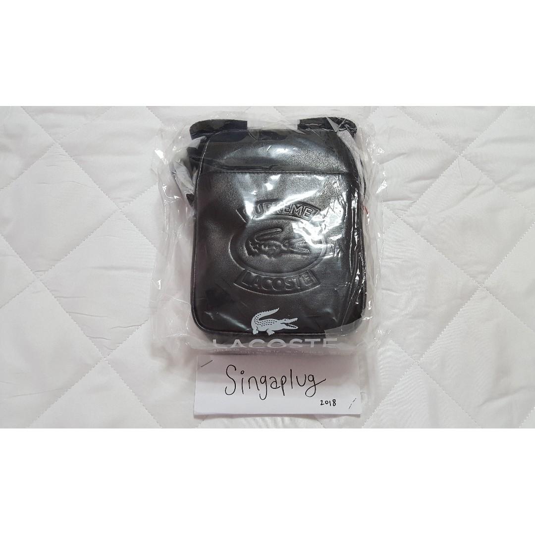 Supreme lacoste shoulder bag black online