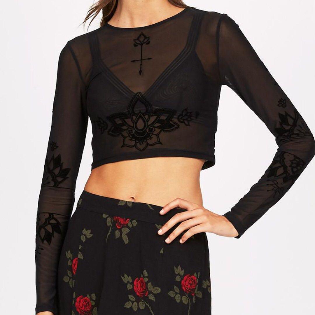 Twiin Evil Twin Black Mesh Top Bnwt Women S Fashion Clothes On