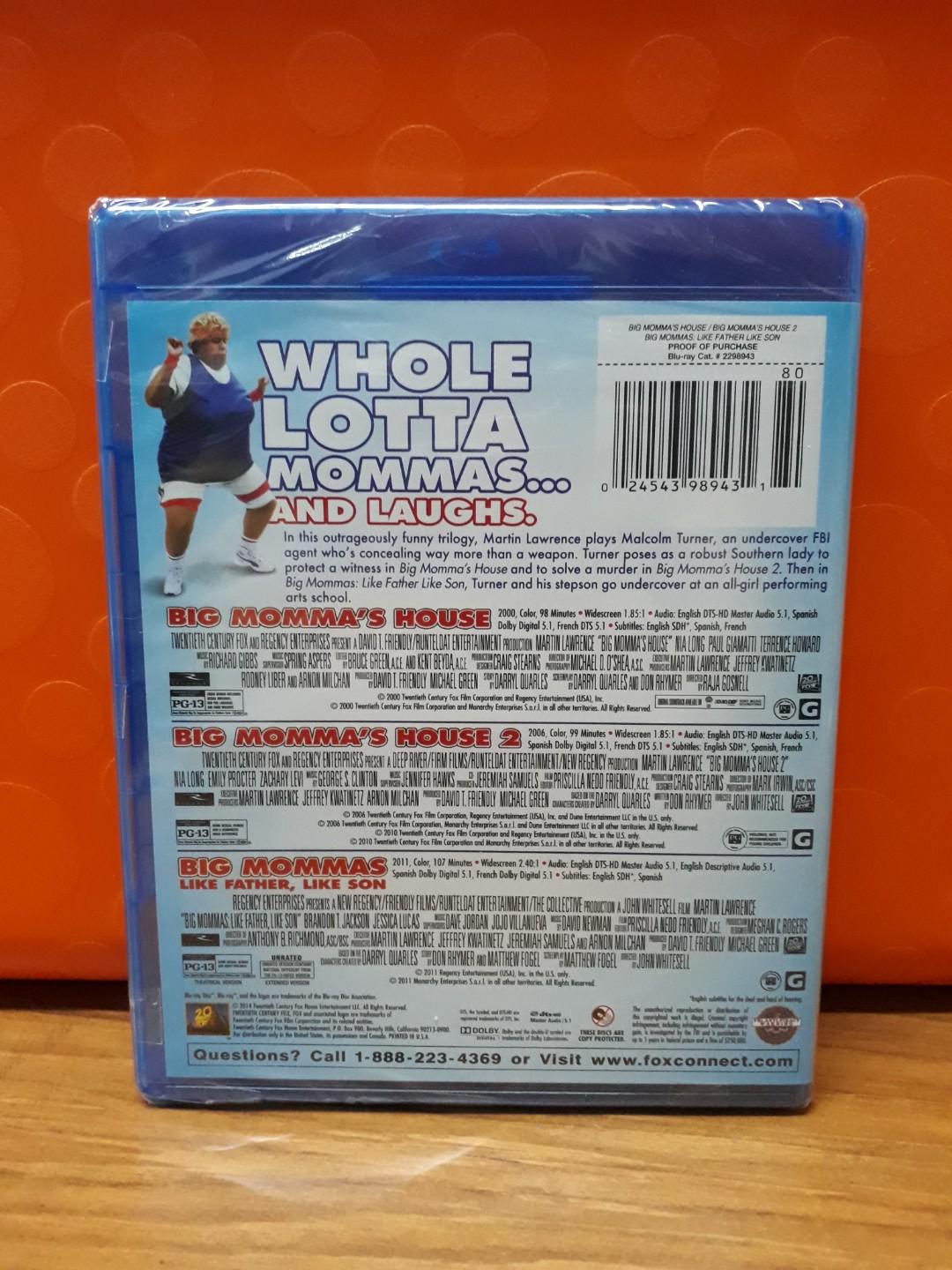 USA Blu Ray Big Momma House 123 3 Discs Hobbies Toys Music
