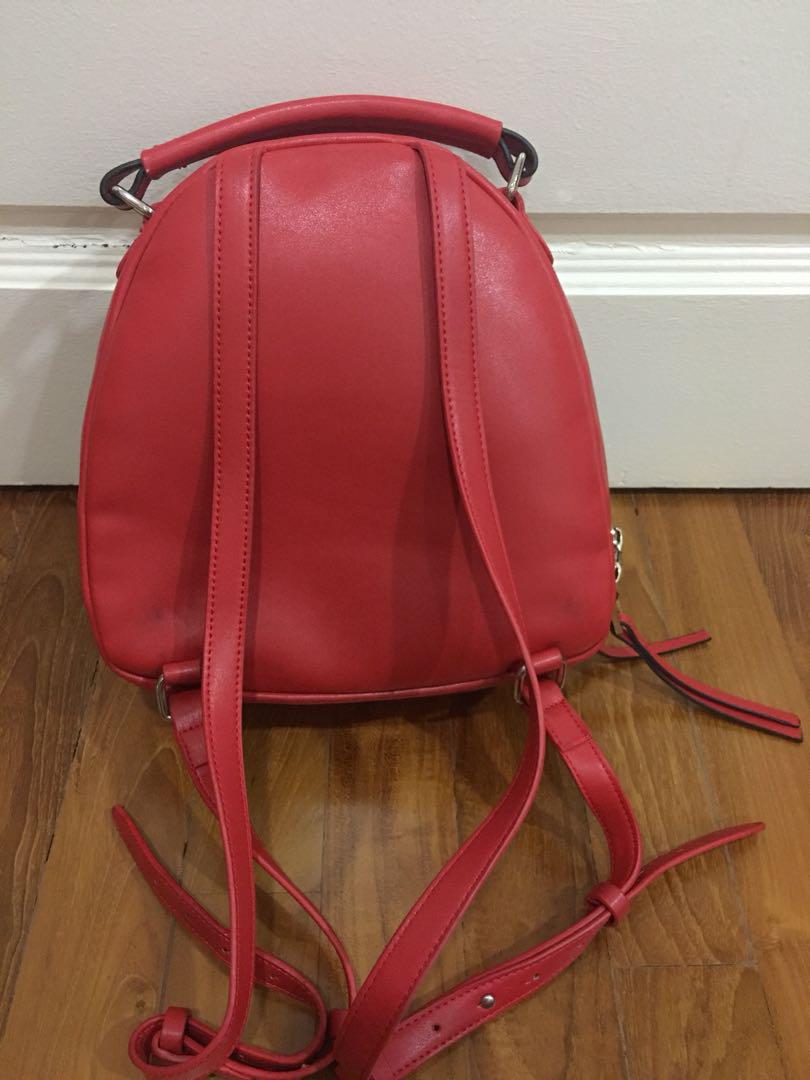 Zara red backpack Women s Fashion Bags Wallets Backpacks on Carousell
