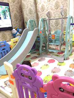 Children's swing / slide / basketball stand / three in one