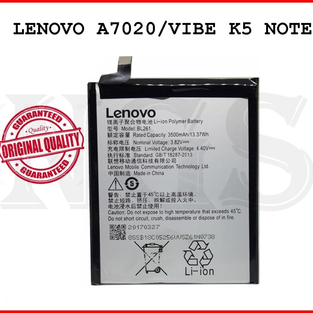100 Ori Lenovo Vibe K5 Note A7020 3500mah Battery Bl261 With 8pcs Opening Tools Mobile Phones Tablets Others On Carousell
