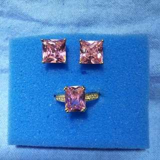 Pink Zircon Opal Set