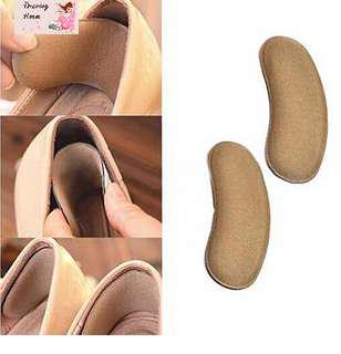 Fabric Sticky Back Heel Grips Shoe Cushion Insole Pad Liners