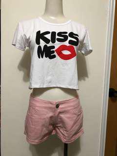 短版棉質上衣 學生t超舒服短t