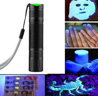 Durable LED UV Purple Light Mini Flashlight Jade Cosmetic