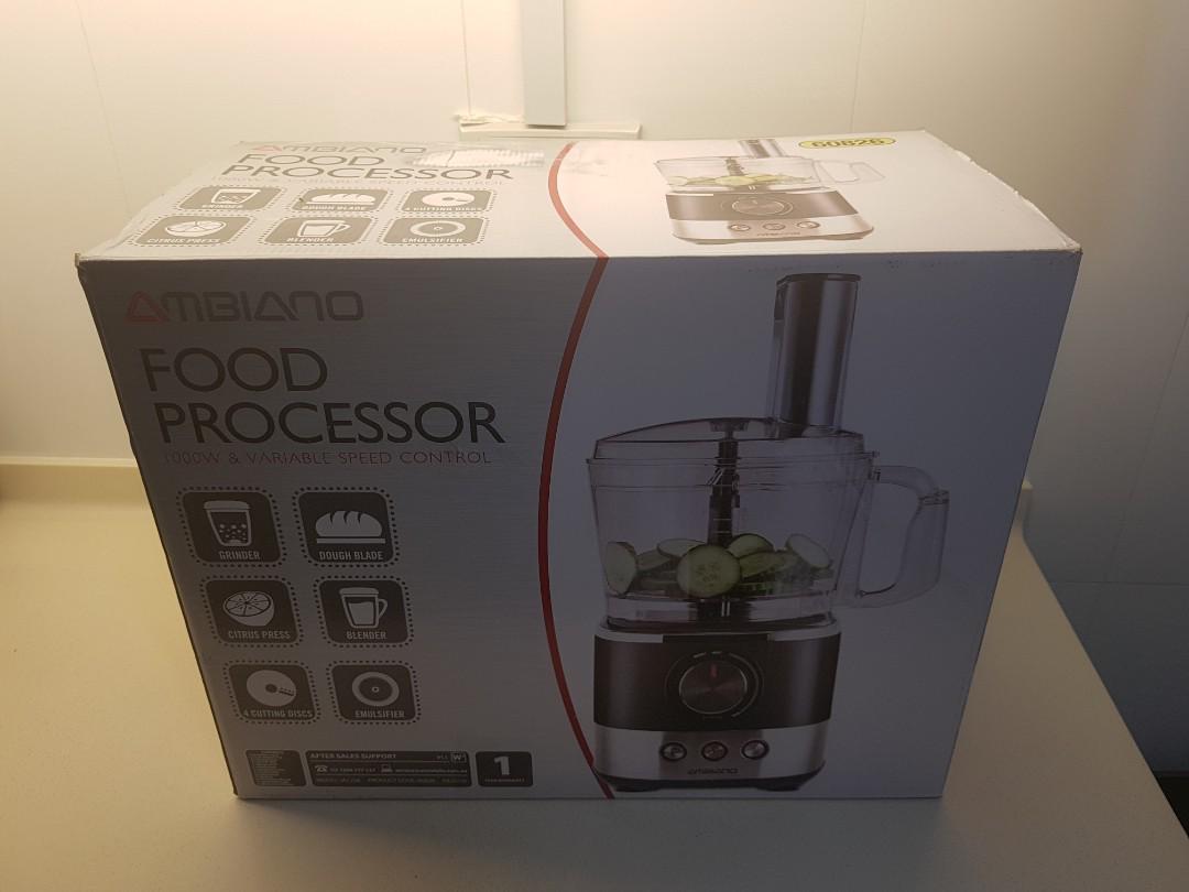 Ambiano Food Processor 1000W (with variable speed control) FULL SET