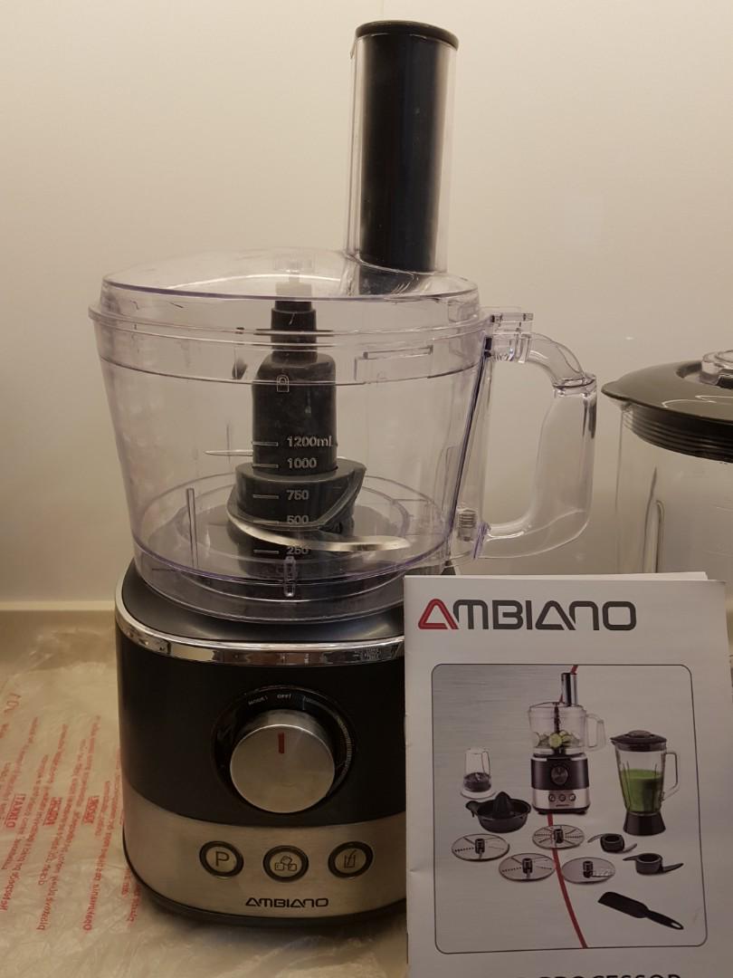 Ambiano Food Processor 1000W (with variable speed control) FULL SET