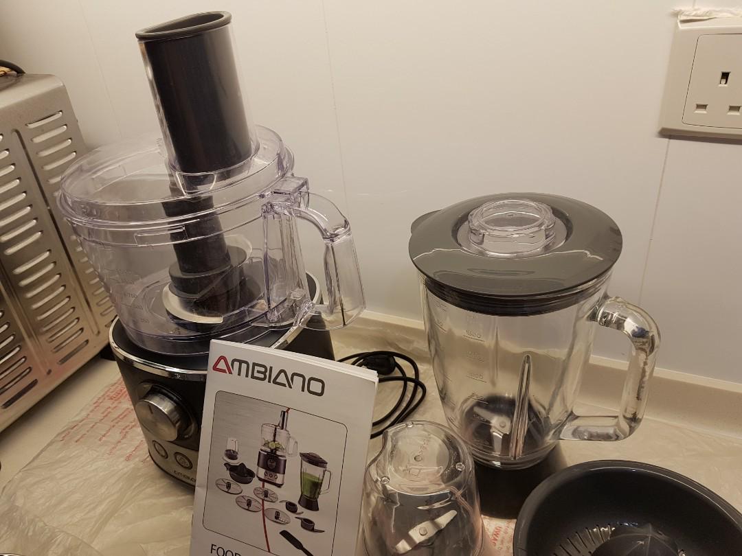 Ambiano Food Processor 1000W (with variable speed control) FULL SET