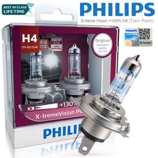 Philips RacingVision H4 Headlight Bulbs (Twin) 12342RVS2 Xtreme Vision  Upgrade