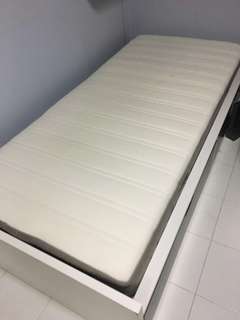 IKEA single bed frame with mattress