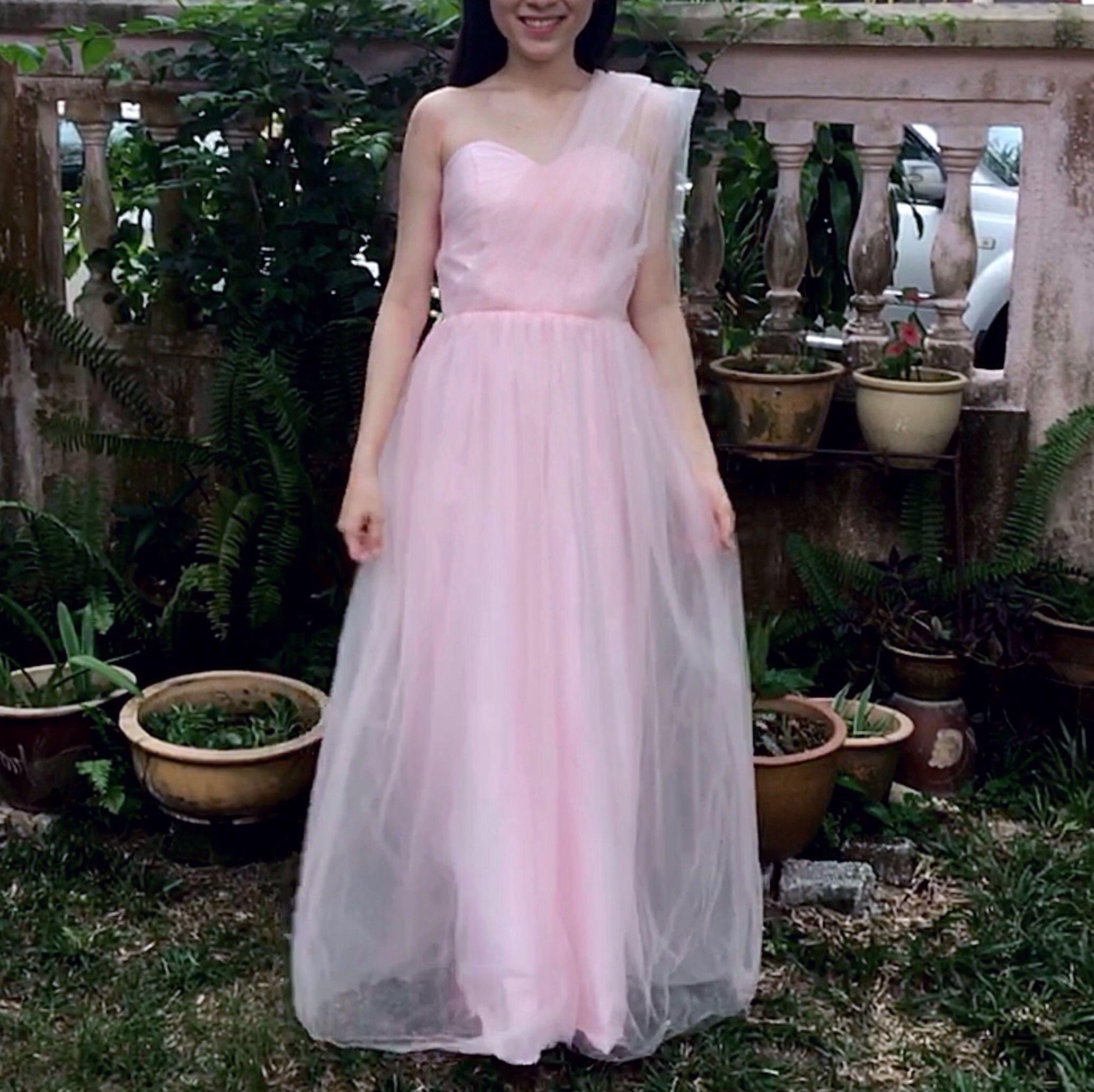 blush dress baby