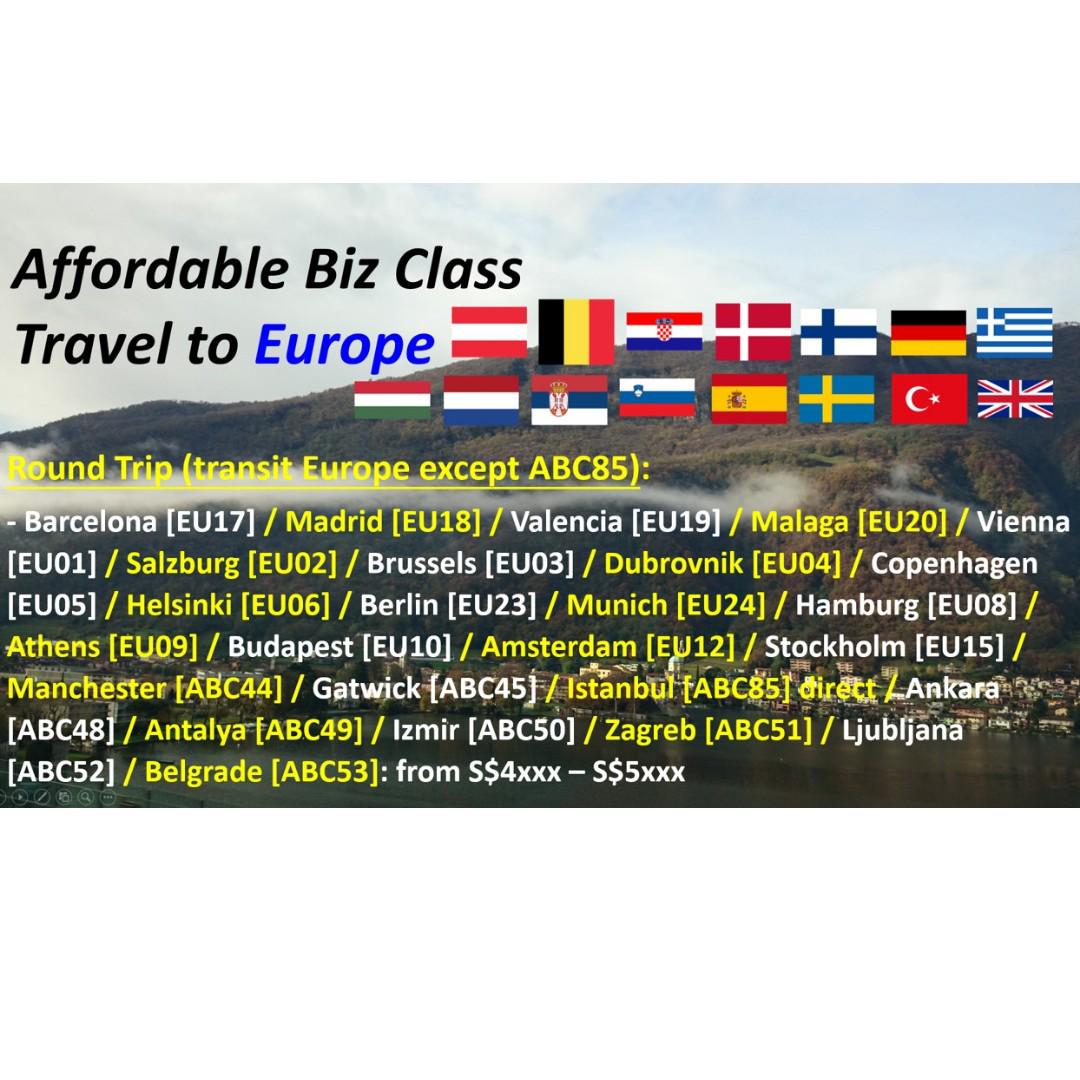Affordable Business Class Air Tickets To Europe Entertainment Gift Cards Vouchers On Carousell
