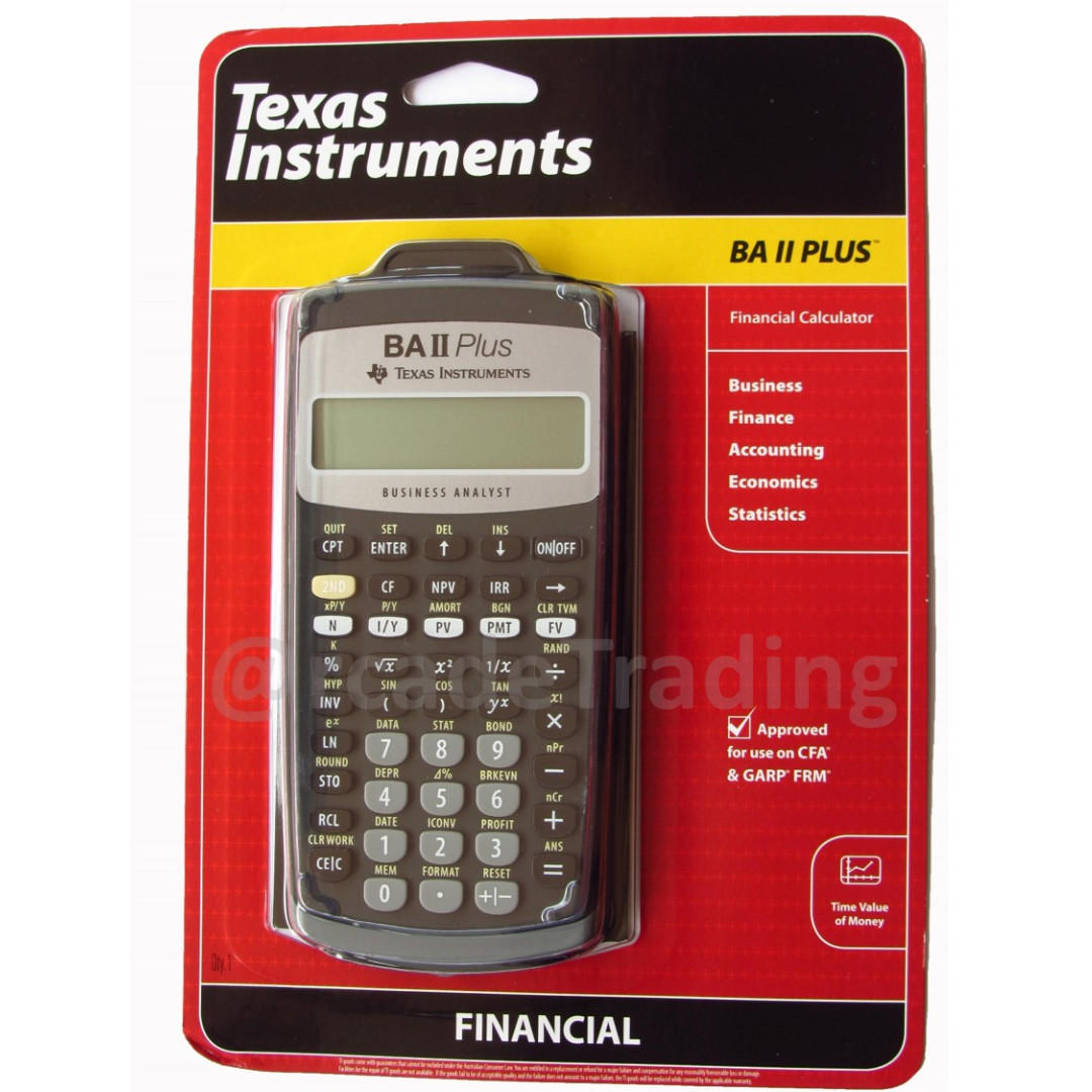 BA II PLUS Brand New (Category: Stationery & School Supplies) located in Singapore. Submitted by arcan3 (Listing ID 181102942, Image 1). Description: 👍 Brand New BA II Plus Financial Calculator CFA Approved Cheapest in carousell. Pricing only available in my new Online Store!! Transaction at carousel is $57 🏪 I am also selling this on Qoo10 and Lazada. Please buy from there if you have coupon and code. 👉 👉 https://list.qoo10.sg/g/432121266?ja