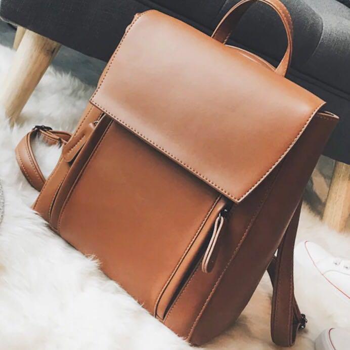 womens leather work backpack