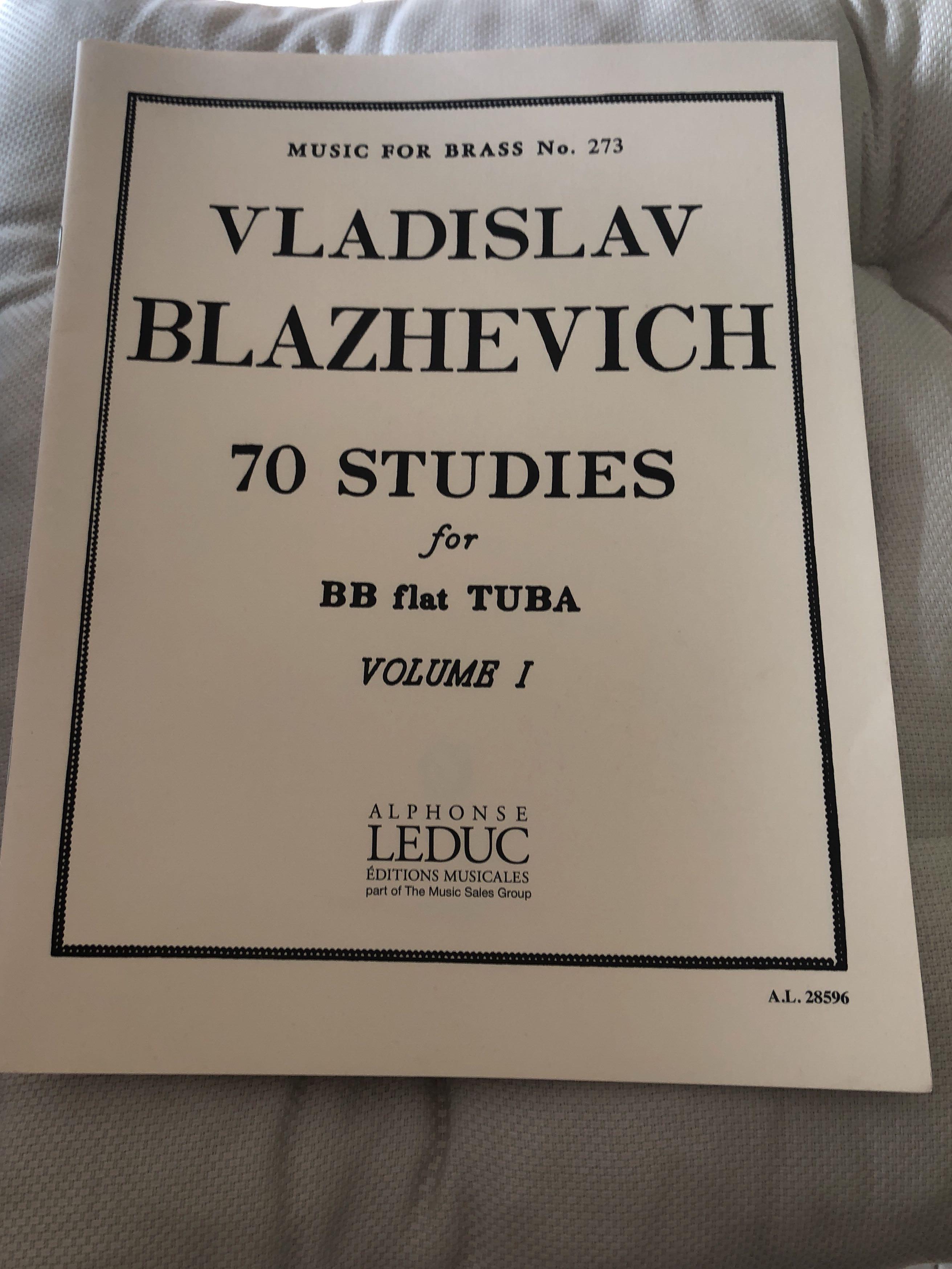 Blazhevich 70 Studies for Contrabass Tuba Book 1 Hobbies Toys
