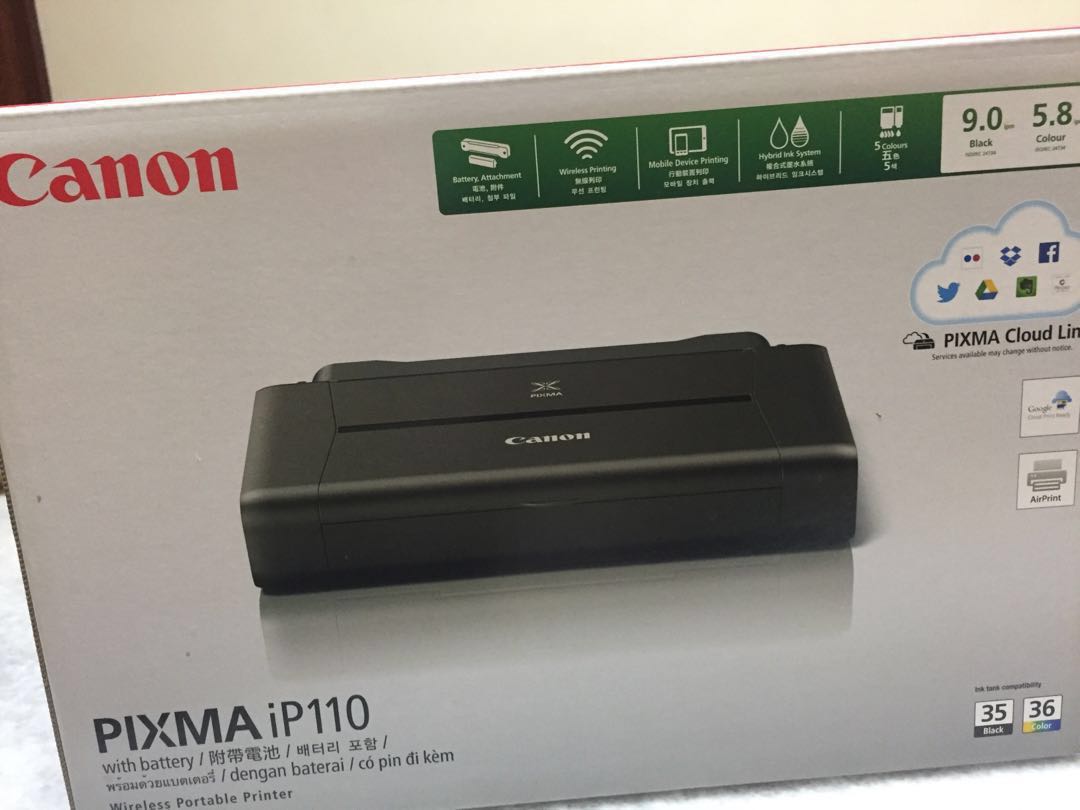 Canon pixma ip110 top wireless mobile printer