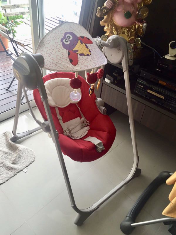 Chico Baby Swing Up Polly (Red), Babies & Kids, Infant Playtime on ...