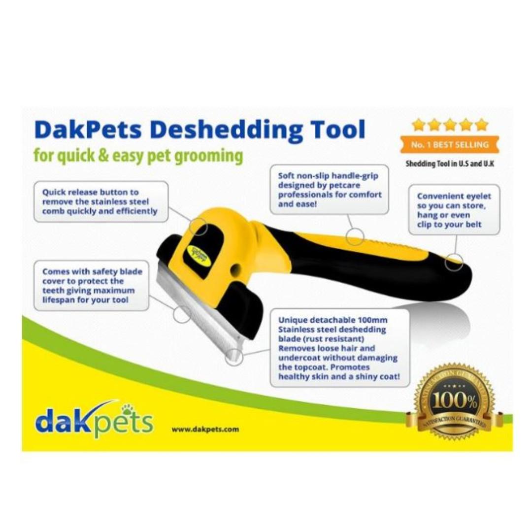 DakPets Pet Grooming Hair Deshedding Brush Tool Pet Supplies