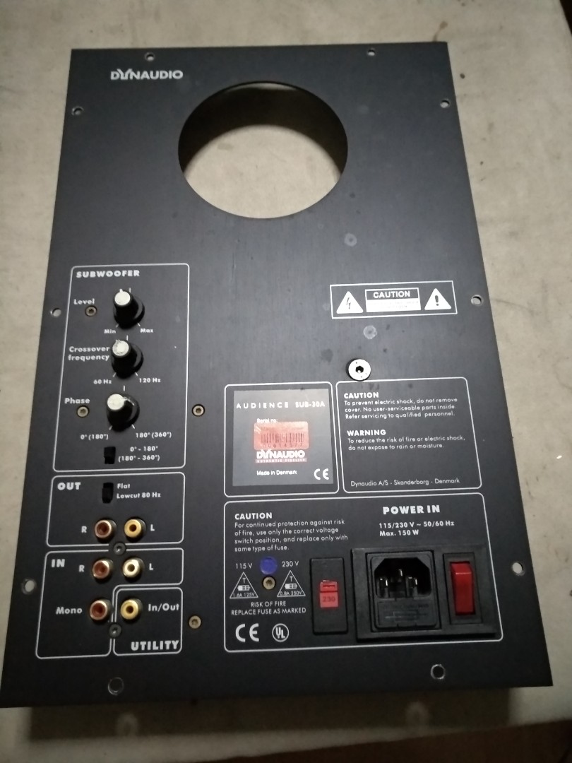 Dynaudio subwoofer speaker plate amplifier, Audio, Soundbars, Speakers