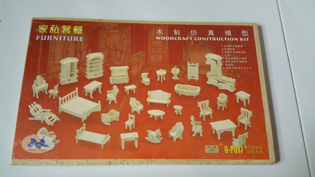 Furniture Woodcraft Construction Kit Toys Games Bricks Figurines On Carousell
